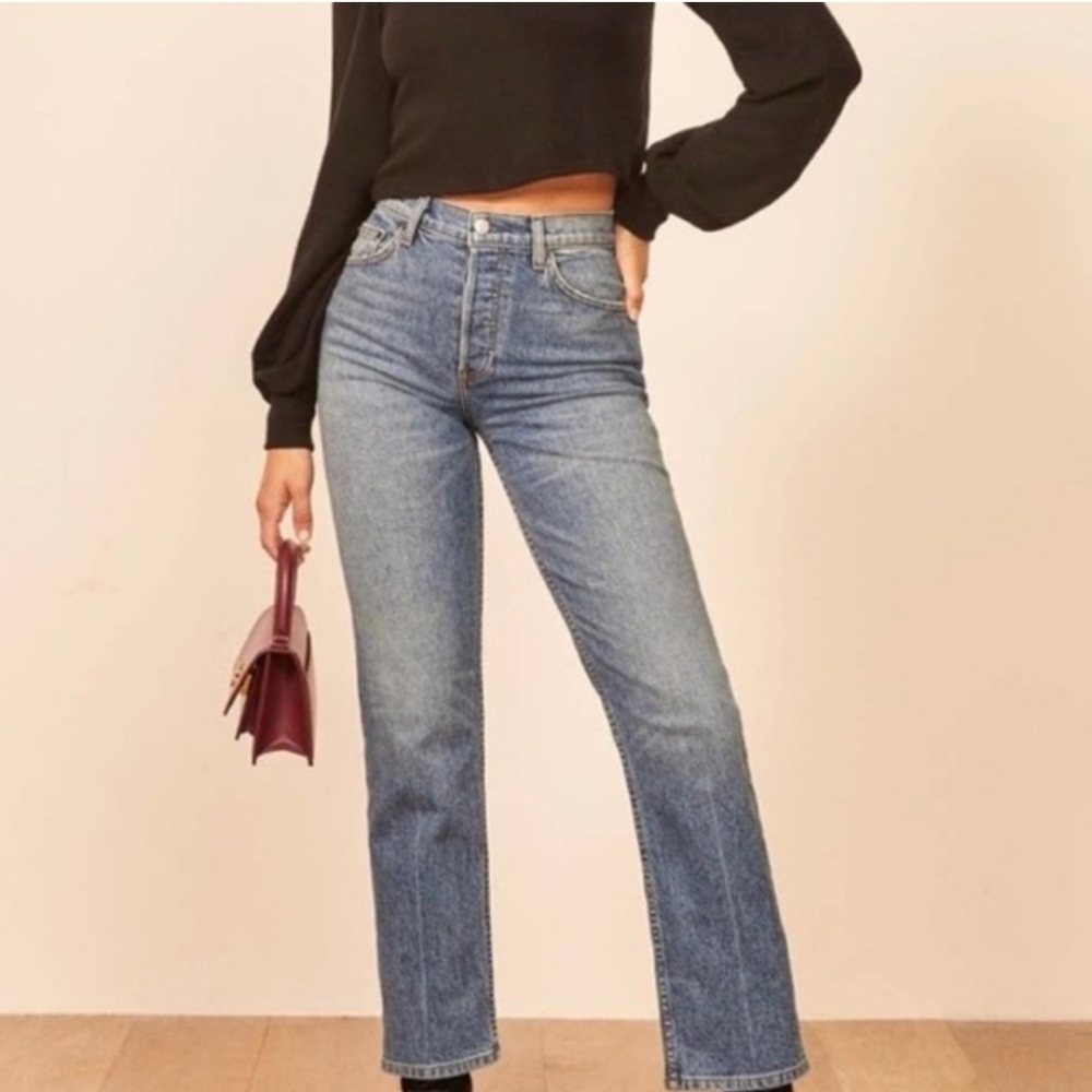 Reformation Juliet High Waist Straight Jean in Malta Wash | Size 29